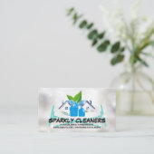 Reinigingsservice | Sparkly House | Schoonmaakmidd Visitekaartje (Staand voorkant)