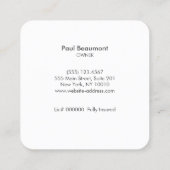 Reinigingsservice Spray Bottle Logo Vierkante Visitekaartje (Achterkant)