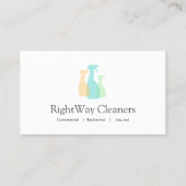 Reinigingsservice Spray Bottle Logo Visitekaartje (Voorkant)