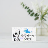 Reinigingsservice | Venster reiniger | Zeepbellen Visitekaartje (Staand voorkant)