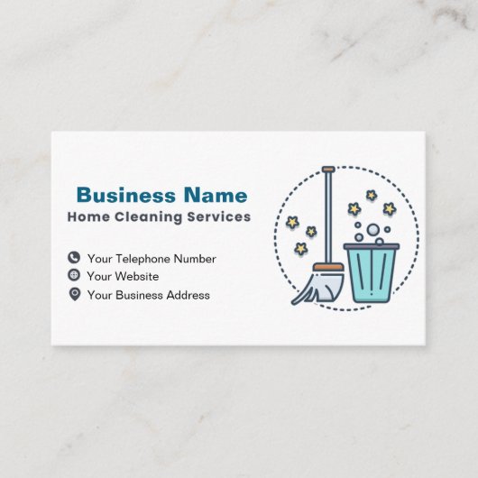 Reinigingsservice Visitekaartje (Voorkant)