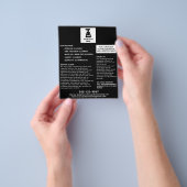 Reinigingsservice Voeg uw Logo zwart toe Flyer (Hand)