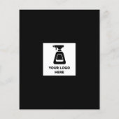 Reinigingsservice Voeg uw Logo zwart toe Flyer (Achterkant)