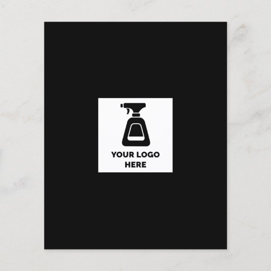 Reinigingsservice Voeg uw Logo zwart toe Flyer (Achterkant)