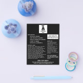 Reinigingsservice Voeg uw Logo zwart toe Flyer (Enkel)