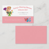 Reinigingsservice voor cartoons visitekaartje (Voorkant / Achterkant)