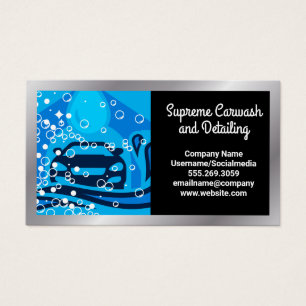 Reinigingsservice voor Logo met autowrakken   Bubb Visitekaartje