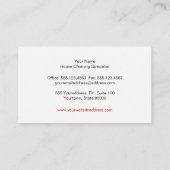 Reinigingsservice voor Retro grijs en rood Visitekaartje (Achterkant)