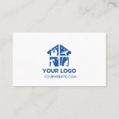 Reinigingsservices Aangepast Logo Eenvoudig klassi Visitekaartje (Achterkant)