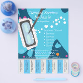 Reinigingsservices Business Tear Off Strips Flyer  (Enkel)