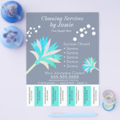 Reinigingsservices Business Tear Off Strips Flyer  (Enkel)