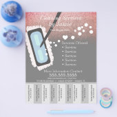 Reinigingsservices Business Tear Off Strips Flyer  (Enkel)