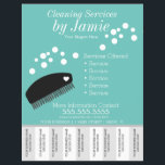 Reinigingsservices Business Tear Off Strips Flyer<br><div class="desc">Moderne brochures voor reinigingsservice</div>