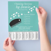 Reinigingsservices Business Tear Off Strips Flyer (Hand)