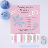 Reinigingsservices Business Tear Off Strips Flyer  (Enkel)