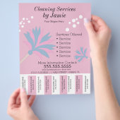 Reinigingsservices Business Tear Off Strips Flyer  (Hand)