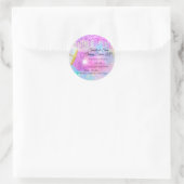 Reinigingsservices House Pink Drips Holograaf Ronde Sticker (Tas)