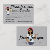 Reinigingsservices Licht grijze achtergrond Visitekaartje (Voorkant / Achterkant)