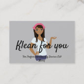 Reinigingsservices Licht grijze achtergrond Visitekaartje (Achterkant)