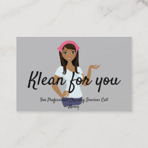 Reinigingsservices Licht grijze achtergrond Visitekaartje