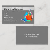 Reinigingsservices Modern eenvoudig ontwerp Visitekaartje (Voorkant / Achterkant)