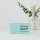 Reinigingsservices Moderne foto Visitekaartje (Staand voorkant)