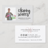 Reinigingsservices Moderne foto Visitekaartje (Voorkant / Achterkant)