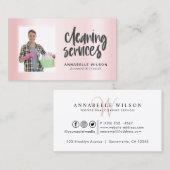 Reinigingsservices Moderne foto Visitekaartje (Voorkant / Achterkant)