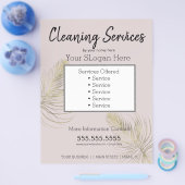 Reinigingsservices Roze Gold Business Flyer (Enkel)