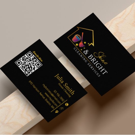 Reinigingsservices Scannen naar verbinding met zwa Visitekaartje