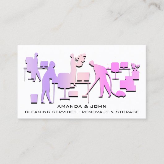 Reinigingsservices Verwijderingen Opslag Aangepast Visitekaartje (Voorkant)
