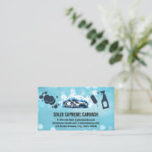 Reinigingsservices voor auto's visitekaartje (Staand voorkant)