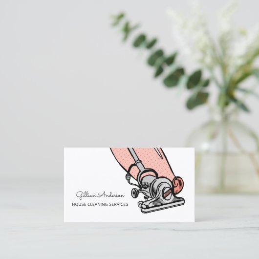 Reinigingsservices voor het verwijderen van peach- visitekaartje (Staand voorkant)
