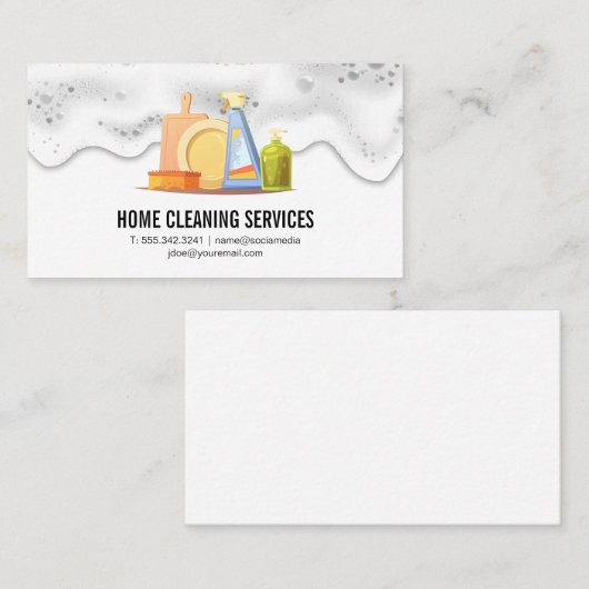 Reinigingsservices | Zeep Sud Visitekaartje (Voorkant / Achterkant)