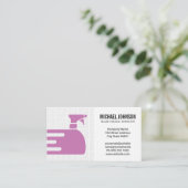 Reinigingsspray Logo | conciërge | dienstmeisje Visitekaartje (Staand voorkant)