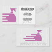 Reinigingsspray Logo | conciërge | dienstmeisje Visitekaartje (Voorkant / Achterkant)