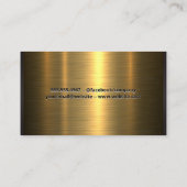 Reinigingsspray Logo | Goud Metallic Brushed Visitekaartje (Achterkant)