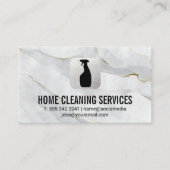 Reinigingsspray Logo | Witgouden marmer Visitekaartje (Voorkant)