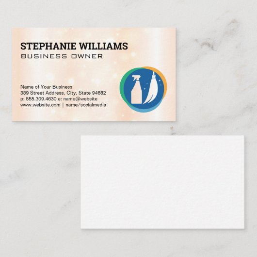 Reinigingsspuit en -ruimte | Meid Service Visitekaartje (Voorkant / Achterkant)