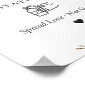 Reinigingsstation Bord Rustieke Winter Bloem Poster (Hoek)