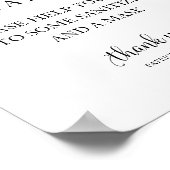 Reinigingsstation Chic Calligrafie Huwelijksbord Poster (Hoek)
