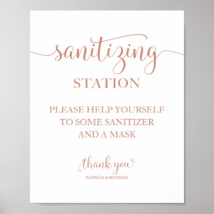 Reinigingsstation Chic Calligrafie Trouwbord Poster