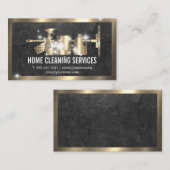 Reinigingstoestellen | Goud metaal | Sparkle Shine Visitekaartje (Voorkant / Achterkant)