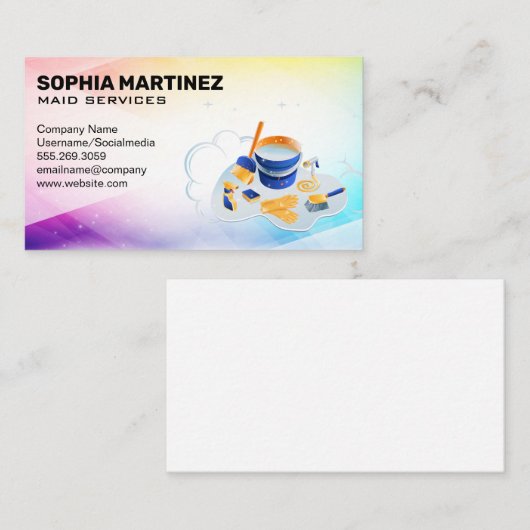 Reinigingstoestellen | Huishoudelijke diensten Visitekaartje (Voorkant / Achterkant)