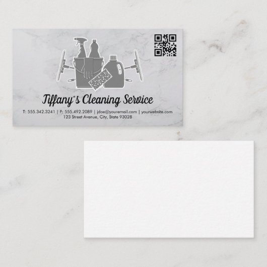 Reinigingstoestellen | Qr code Visitekaartje (Voorkant / Achterkant)