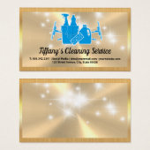 Reinigingstoestellen | Sparkle | Goud metaal Visitekaartje (Voorkant /achterkant)