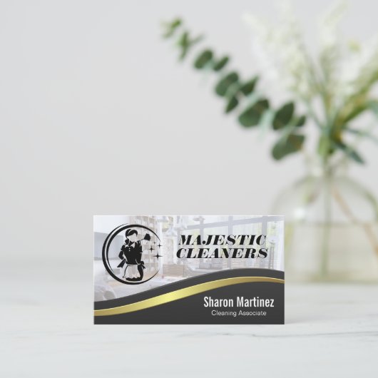 Reinigingsvaste Logo | Thuisleefruimte Visitekaartje (Staand voorkant)