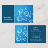 Reinigingswater Bubble Blue Visitekaartje (Voorkant / Achterkant)