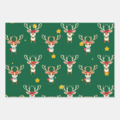 Reinnerlijk wrapppapier - Groene achtergrond Inpakpapier Vel (Voorkant)