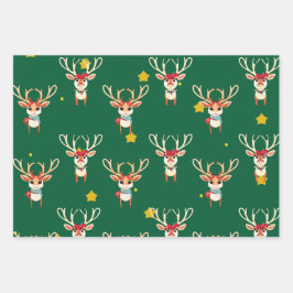 Reinnerlijk wrapppapier - Groene achtergrond Inpakpapier Vel